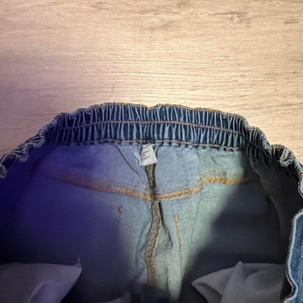 28W Blue Baggy Wide Leg Cargo Denim Jeans Y2K Vintage 2000s Style - Picture 3 of 6